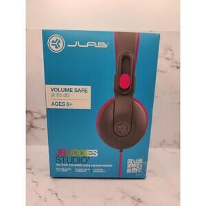 JBuddies Studio 2 Wired Kids Headphones - Black/Pink